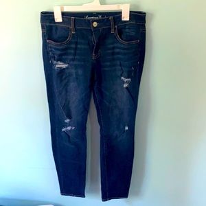 Dark blue super stretch Jean Jegging. American Eagle. Size 12.